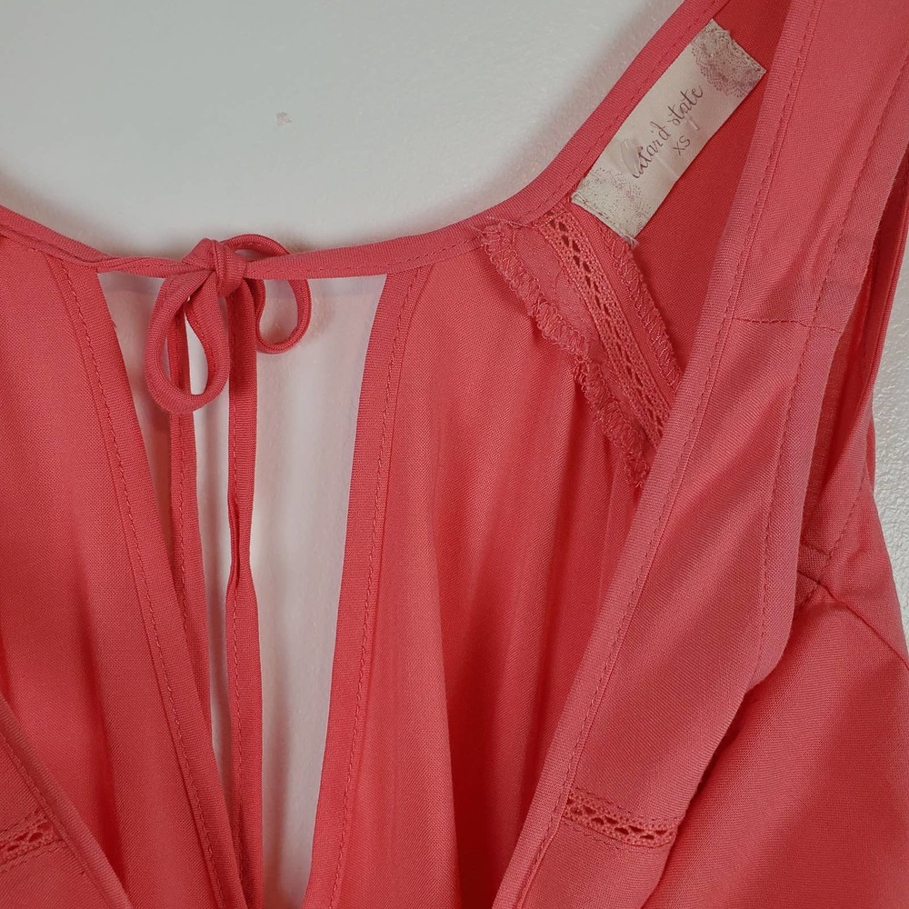 Altar'd state XS tank dress, tie back, pink - Picture 4 of 6